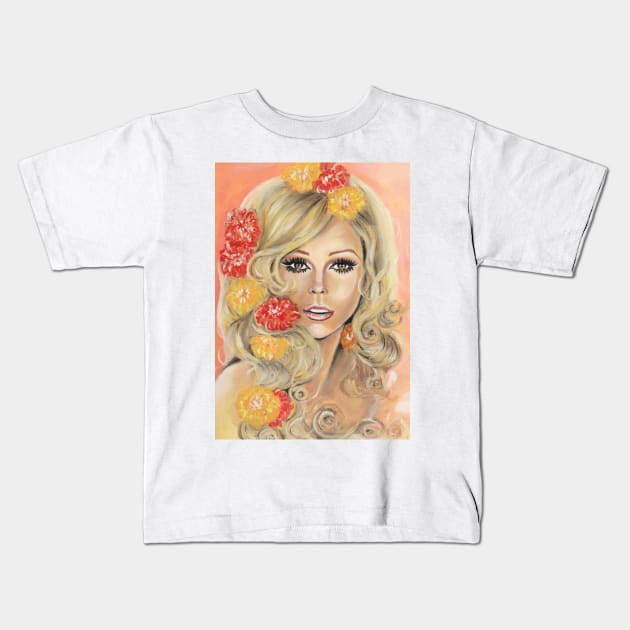 Nancy Sinatra Kids T-Shirt by Svetlana Pelin